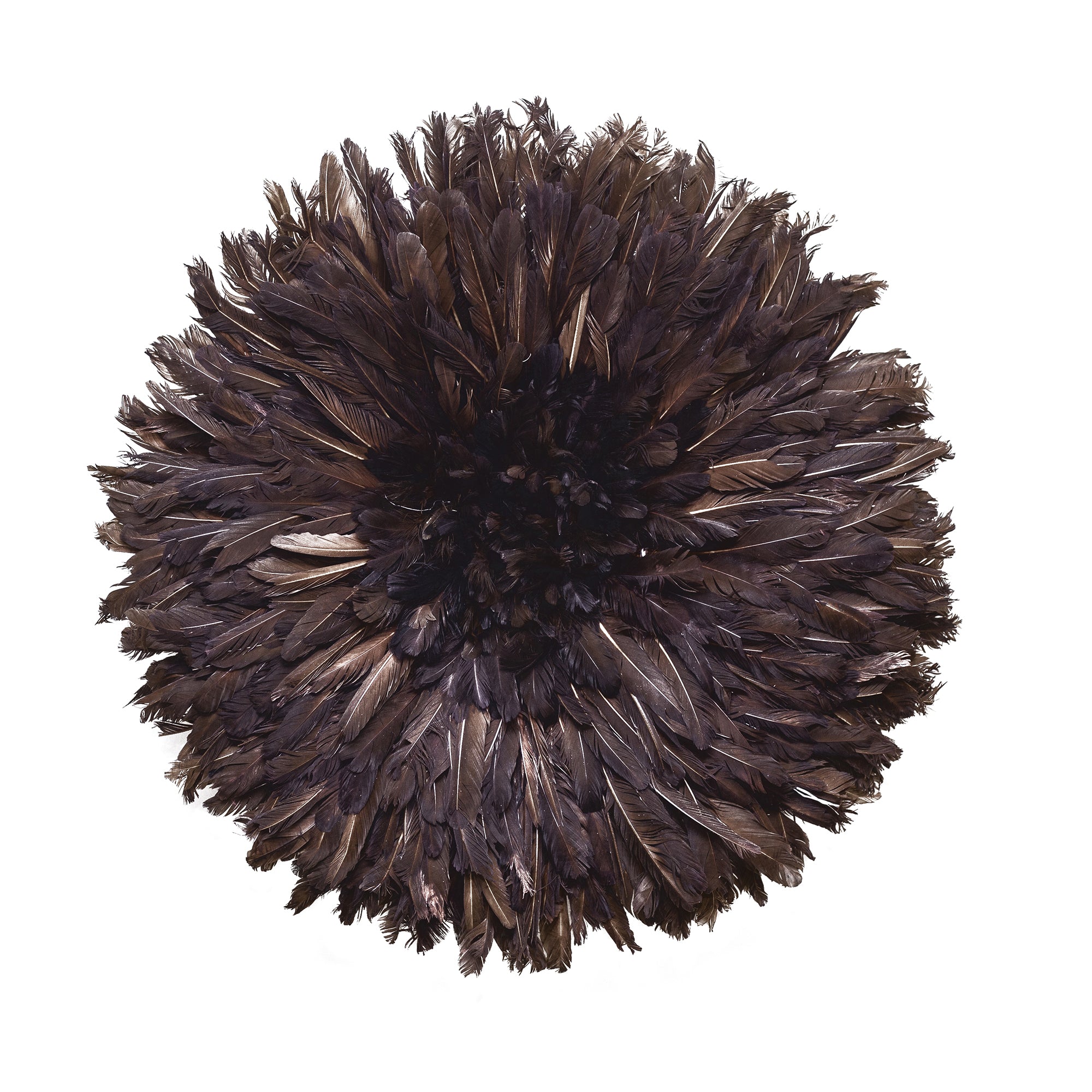 Dark Brown Juju Hat | Handmade African Decor for Stability & Protection